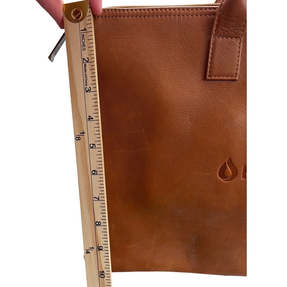 Claire‎ Chase Promethean Leather Laptop Briefcase Sleeve Bag Brown Saddle Tan - Picture 6 of 7